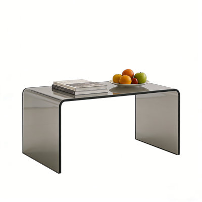 Small C-Shaped Acrylic Side Table, Multi-Purpose Modern Coffee Table For Living Room And Bedroom