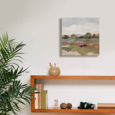  'Burgundy And Sage Landscape 2 Light' by Silvia Vassileva Canvas Wall Art, 12" x 12"