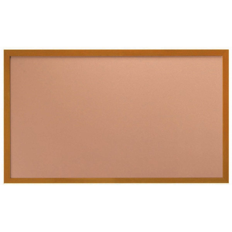 Tableau mural commercial en liège avec punaises en bois, H 3 po x l 5 po, Bois de chêne