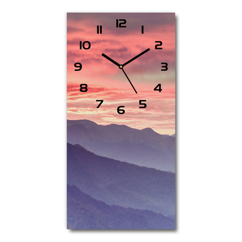 Jameil Glass Wall Clock, Pink/Purple/Black