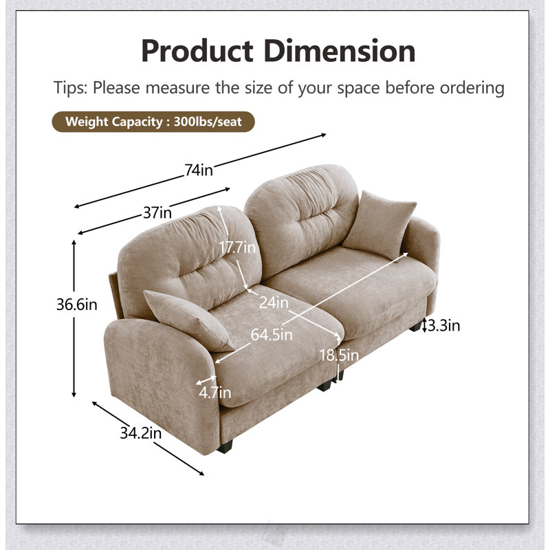 Canapé modulaire en tissu de chenille avec causeuse, dossier capitonné, conception ergonomique, mousse haute densité, installation facile, accoudoirs élégants, base en bois de haute qualité, convient aux salons