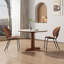 Table de salle à manger blanche et noyer-1255443906
