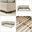 Lit de jour convertible pleine grandeur - Canapé-lit capitonné en velours avec dossier et accoudoirs, beige (81 po x 60 po x 29,5 po)-1027473254