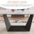 63''-94.5'' Extendable Stone Dining Table for 4-8, Modern Rectangle Dining Table with Black Stainless Steel Base