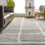 Tapis ivoire / gris anthracite en laine tissé à la machine-479088392