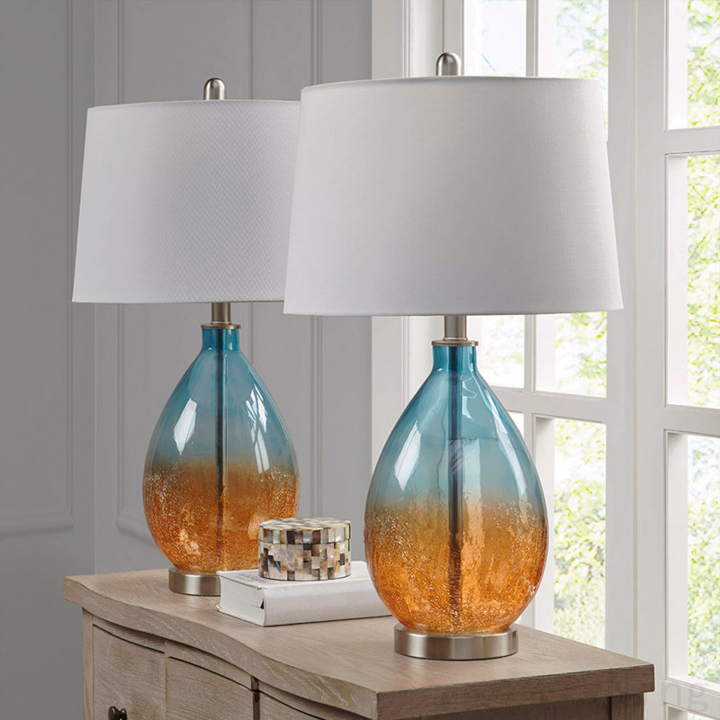Lampe de table en verre Ombre, ensemble de 2