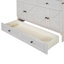 Lit blanc brossé avec tiroirs et connexions généreux. Maximisez l'efficacité de l'espace. Capacité de poids de 450 lb Devant de bande à la mode. Rangement pratique. Chargement pratique. Matelas-579439515-579439516
