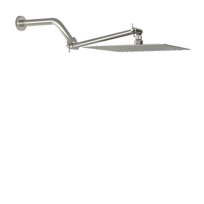 Tête de douche carrée 10 pouces en acier inoxydable 304 ultra mince avec bras d'extension réglable de 11 pouces