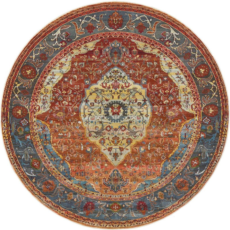 Oriental Indoor Rug, Round 8'4"
