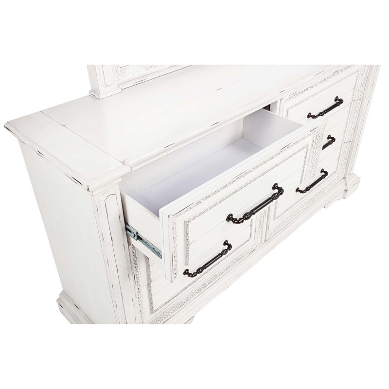 Commode 6 tiroirs d'inspiration antique avec organisation raffinée