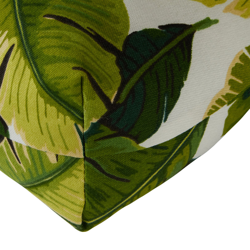 Lester Outdoor Chair Cushion, Palm Leaves White, 1, 21" H x 21" W x 21" D