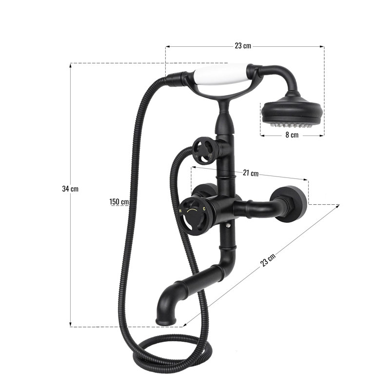Duppstadt Mixer Shower with Handheld Shower Head