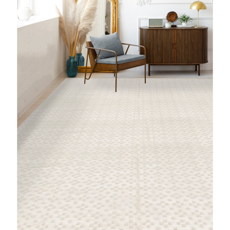 Hand-Knotted High-Quality Cream Area Rug