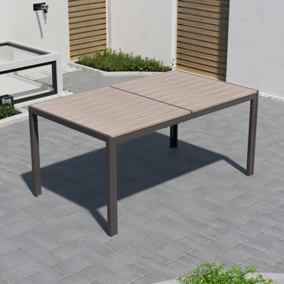 Plastic/Resin Patio Dining Table backyard metal frame