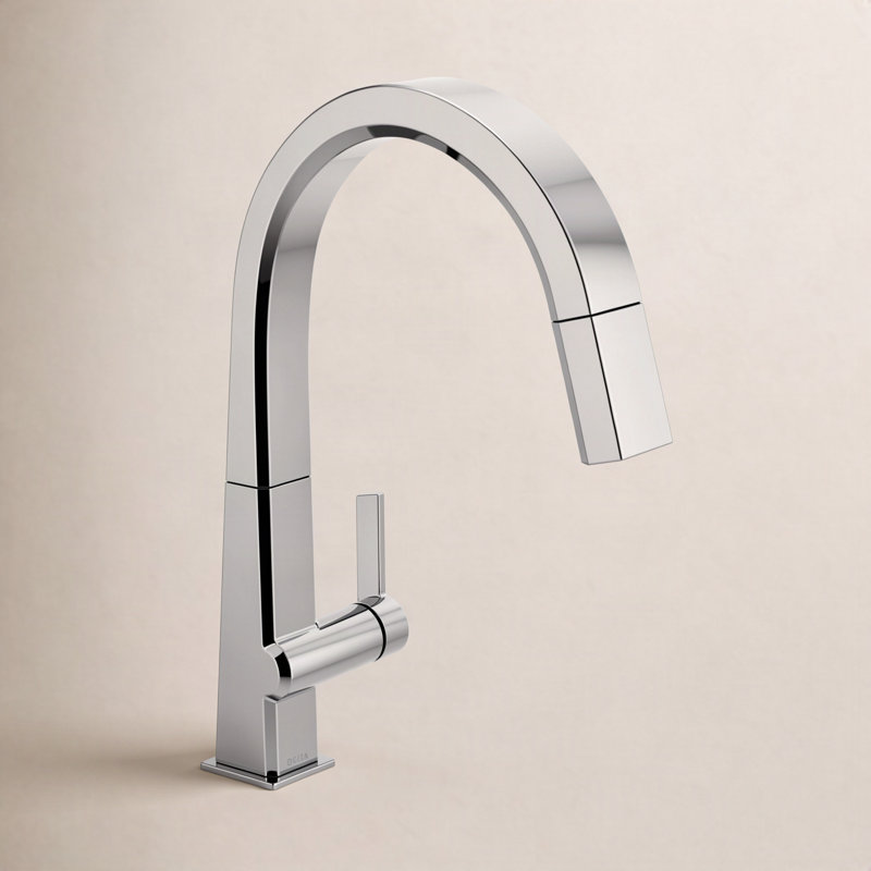 Pivotal Pull Down Sprayer Kitchen Sink Faucet, Single Handle Kitchen Faucet, Chrome