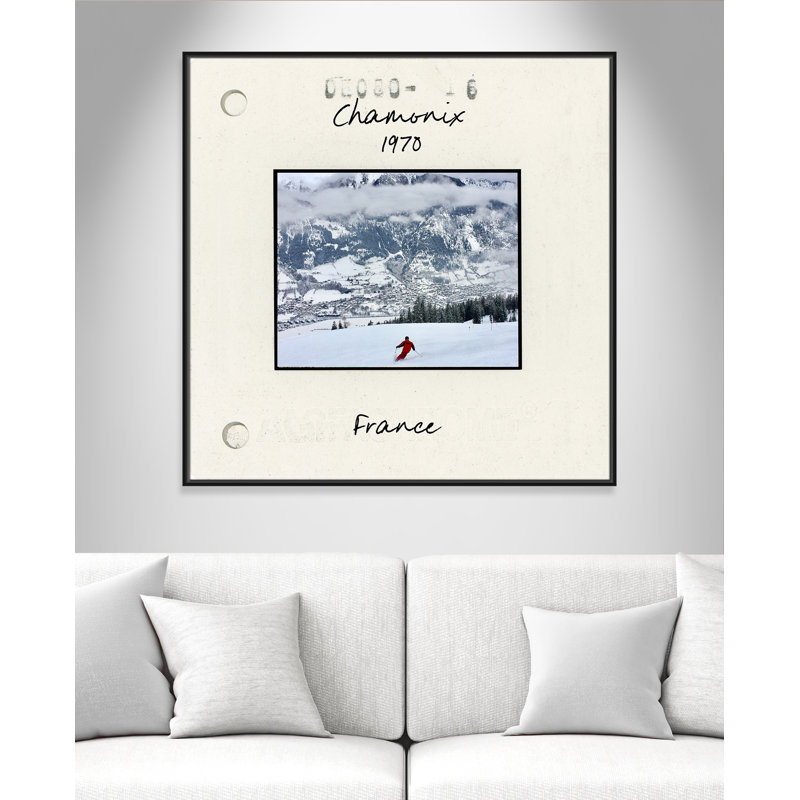Chamonix par CAD Designs, 41.5'' W x 41.5'' H, Framed Canvas, Black Floater