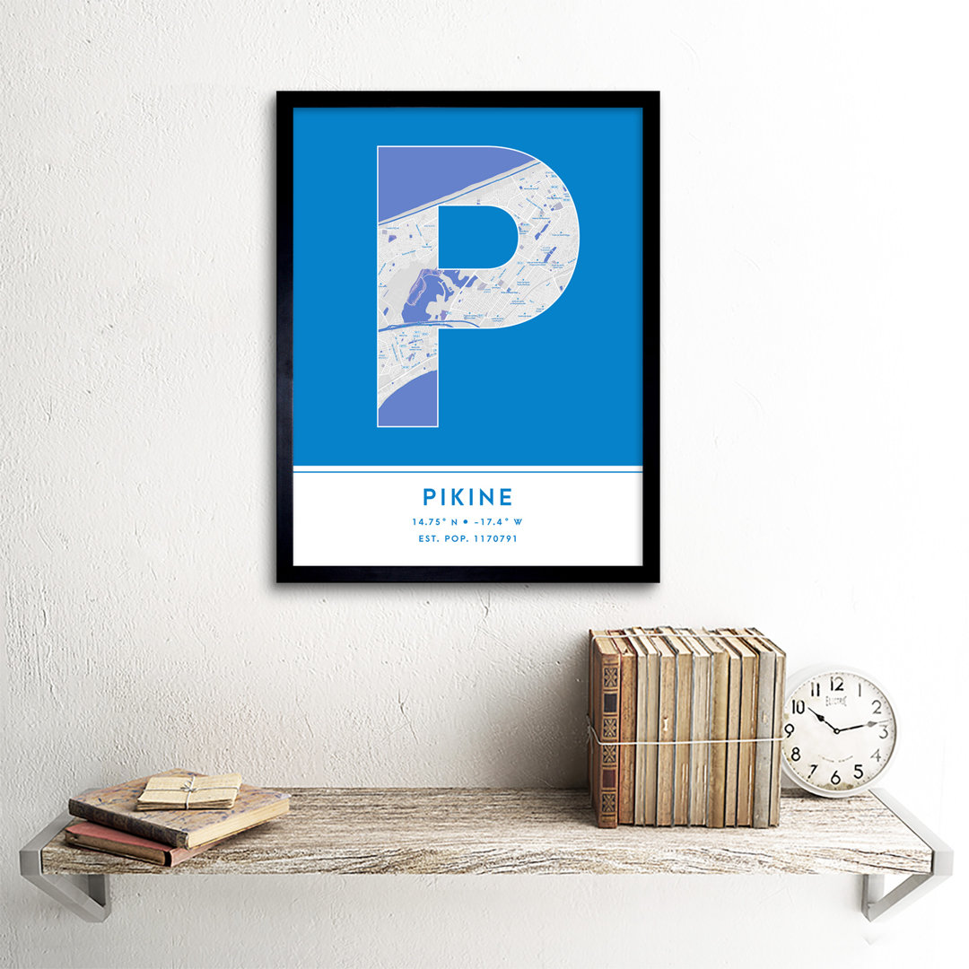 Pikine City Map Pikine Senegal City Map - Single Picture Frame Typography