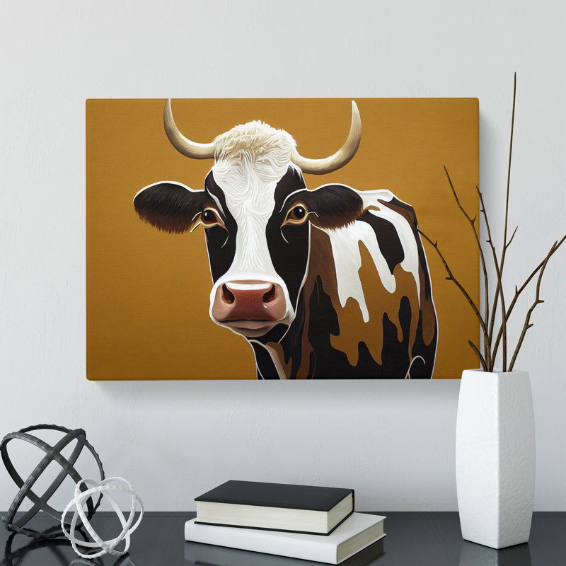 Charming Cow - Wrapped Canvas