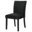 Chaise de salle à manger rembourrée Dermott Parson noire (ensemble de 2)-252934416