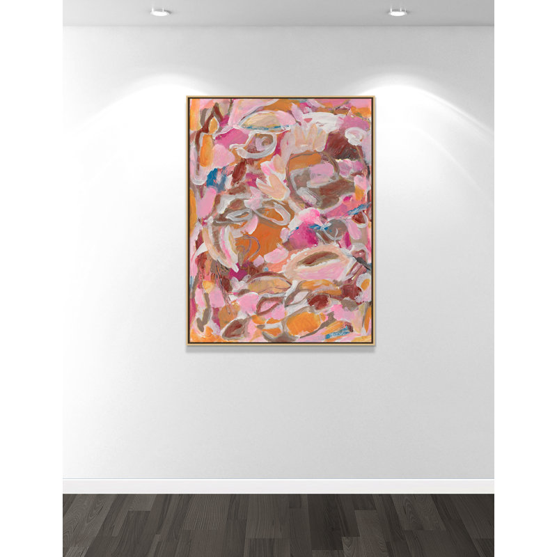 Impression romantique Vibes par Marisol Evora, L 37,5 po x H 49,5 po, Natural Floater