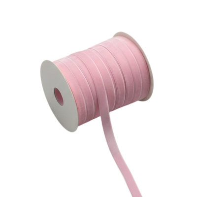 10 rubans en velours rose avec ruban 5/8 po
