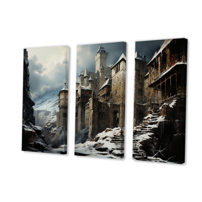 Art mural château médiéval en charme d'hiver IV - Châteaux