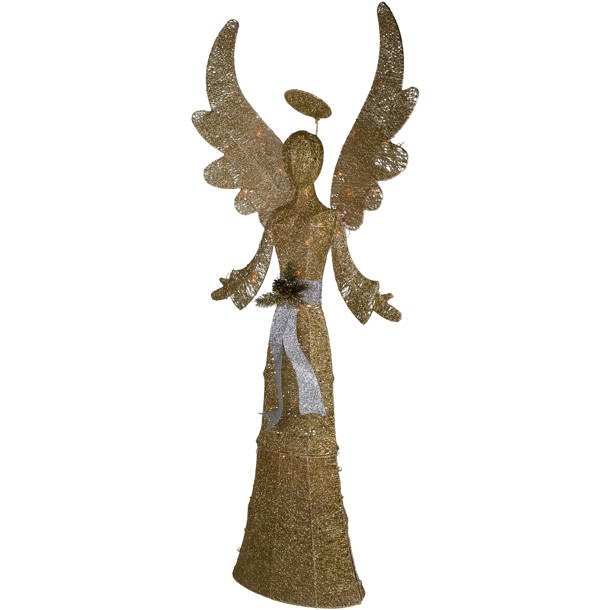 The Holiday Aisle® Antiqued Garden Angel Christmas Figurine & Reviews ...