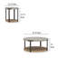 Ensemble de tables de bout 3 pièces avec plateau et roulettes gris