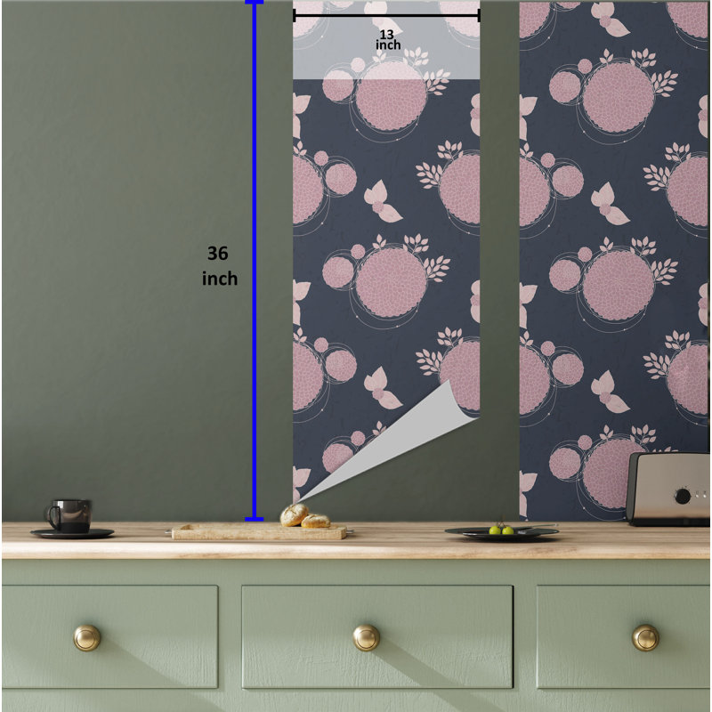 Nomi Roll, L 36 po x l 13 po, Rose pâle / indigo foncé