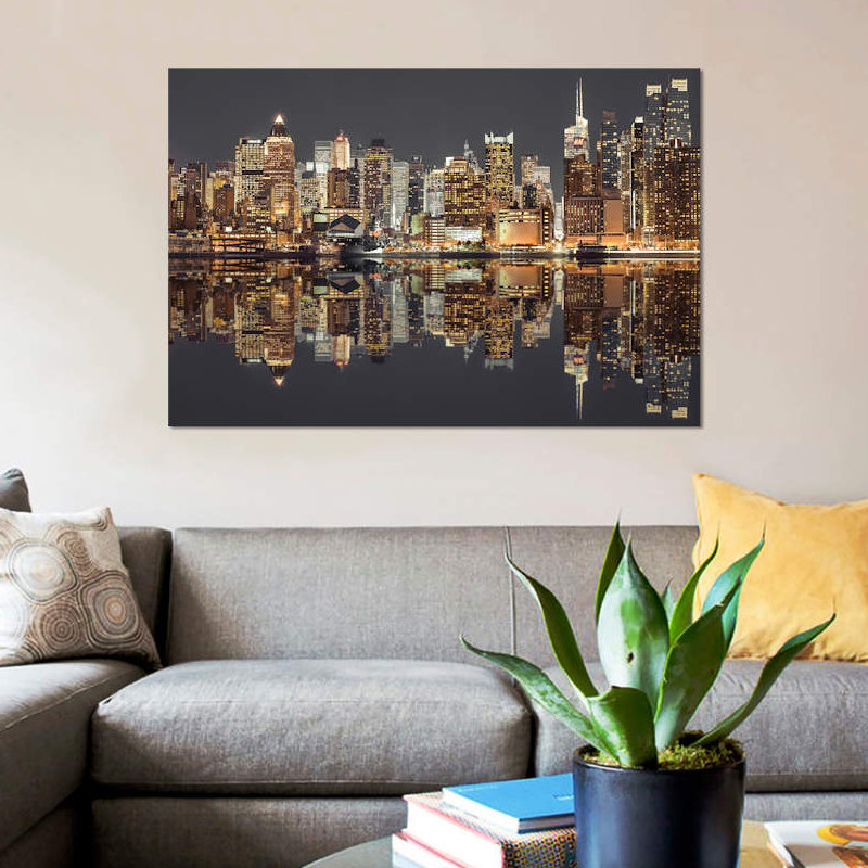 «New York V», impression sur toile, H 8 po x l 12 po x P 0,75 po, Toile tendue, Pas de tapis