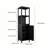 A 52-Foot-Tall Black Linen Tower Bamboo Storage Cabinet, Suitable For Main Living Spaces Such As Bathrooms, Bedrooms, And Living Rooms.-621041209
