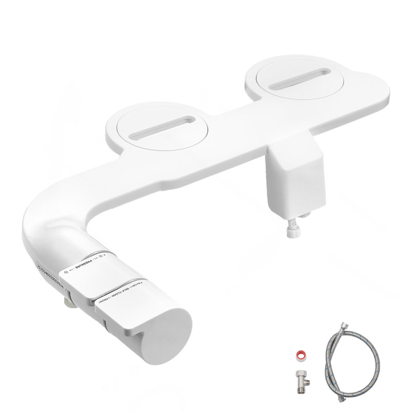 Bidet Attachment For Toilet Self-Cleaning Dual Nozzles Adjustable Pressure