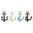 Yurig Metal Single Hanger Anchor Multi Colored Wall Hook Set