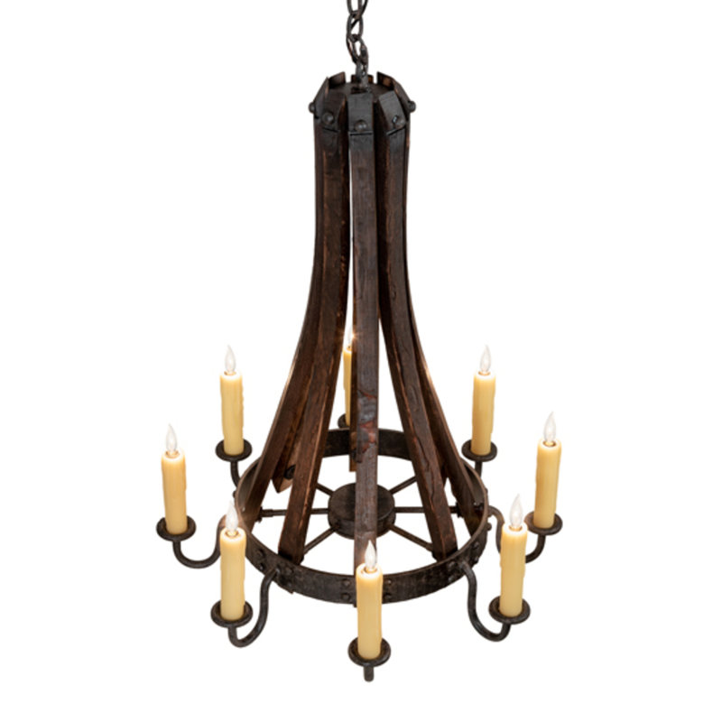 Barrel Stave 8 - Light Chandelier