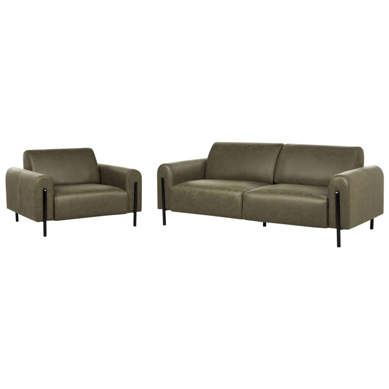 Saiyan 2 - Piece Living Room Set, Dark Green