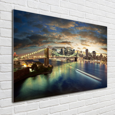 Manhattan New York - No Frame Print on Glass