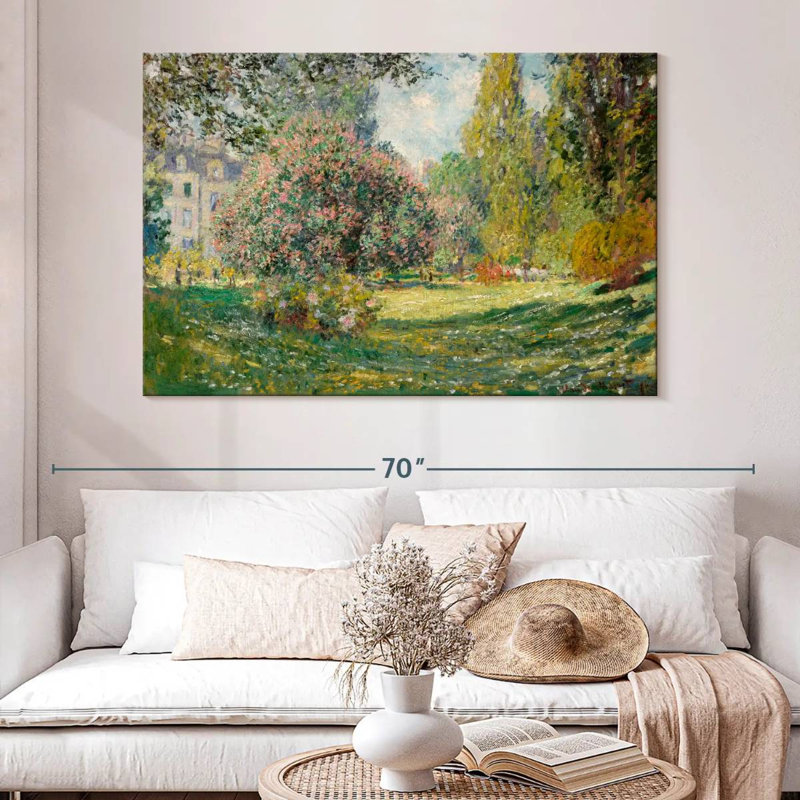 Paysage de Sireci, parc Monceau, 1876, H 34 po x l 51 po