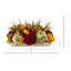 Fall Centerpiece With Hydrangeas, Pomegranates And Wheat