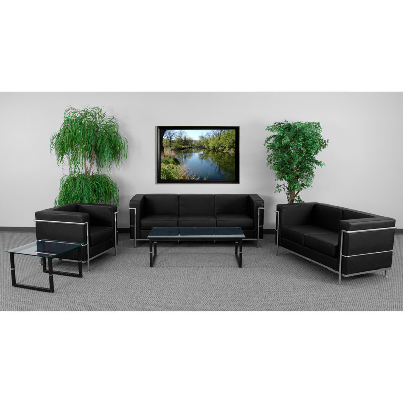 Ensemble de réception Hercules Regal Series LeatherSoft, Noir