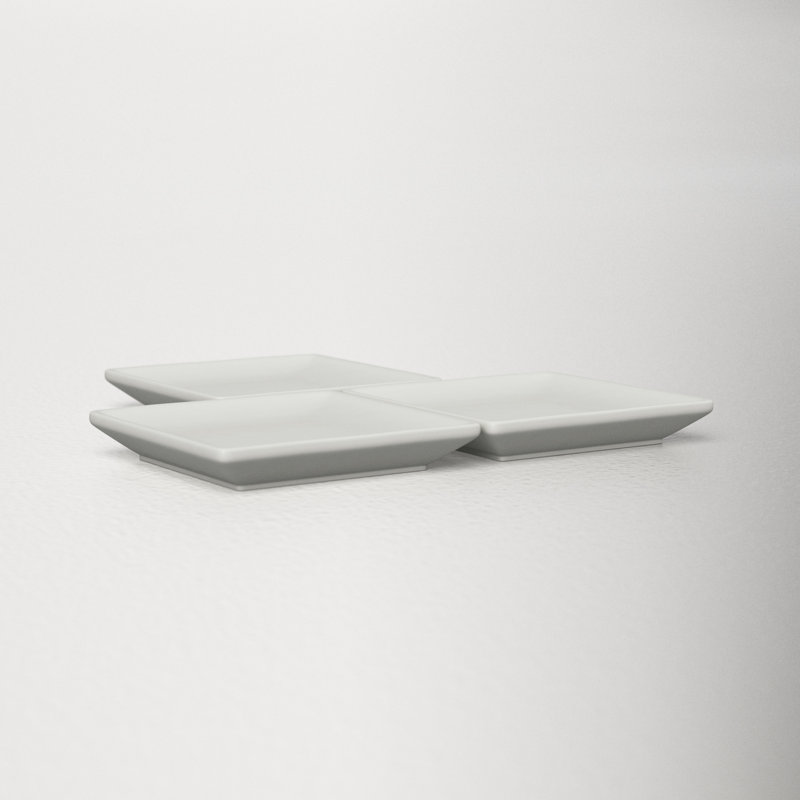 Borgen Square Condiment Server, Old Silver