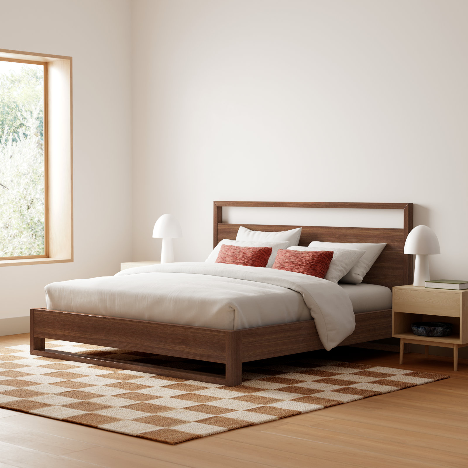 Alvarez Bed, King, Walnut