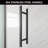 36'' - 37" W x 72'' H Hinged Frameless Swing Shower Door With 5/16" Clear Tempered Glass