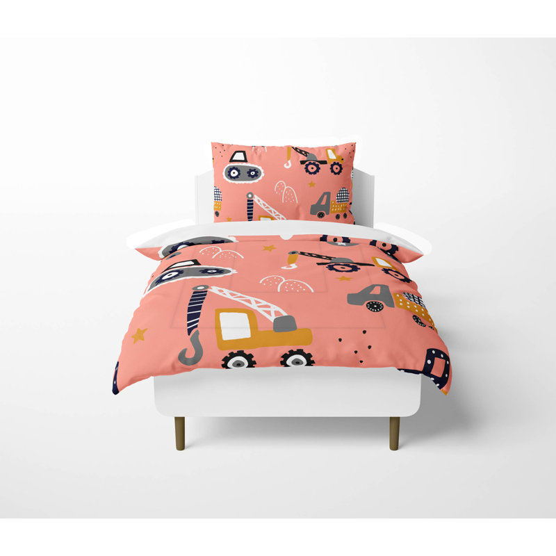 Construck Decorative Lightweight Comforter Set, Pink Geometric