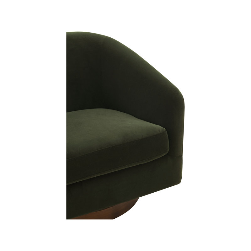 OSCY SWIVEL CHAIR VEGAN SHEARLING WHITE, Dark Green