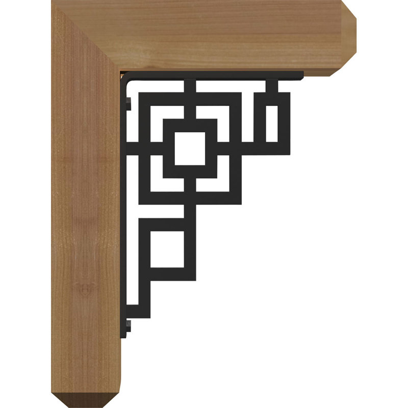 Support à crête en fer Eris, H 16 po x P 14 po, Cèdre rouge de l'Ouest l 3 1/2 po x T 2 po (lisse