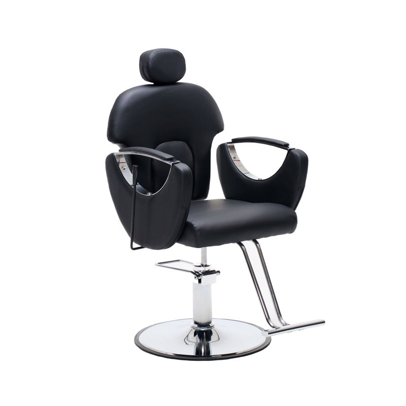 Fauteuil de coiffeur pour coiffeur Barber, rotation à 360 degrés, Noir
