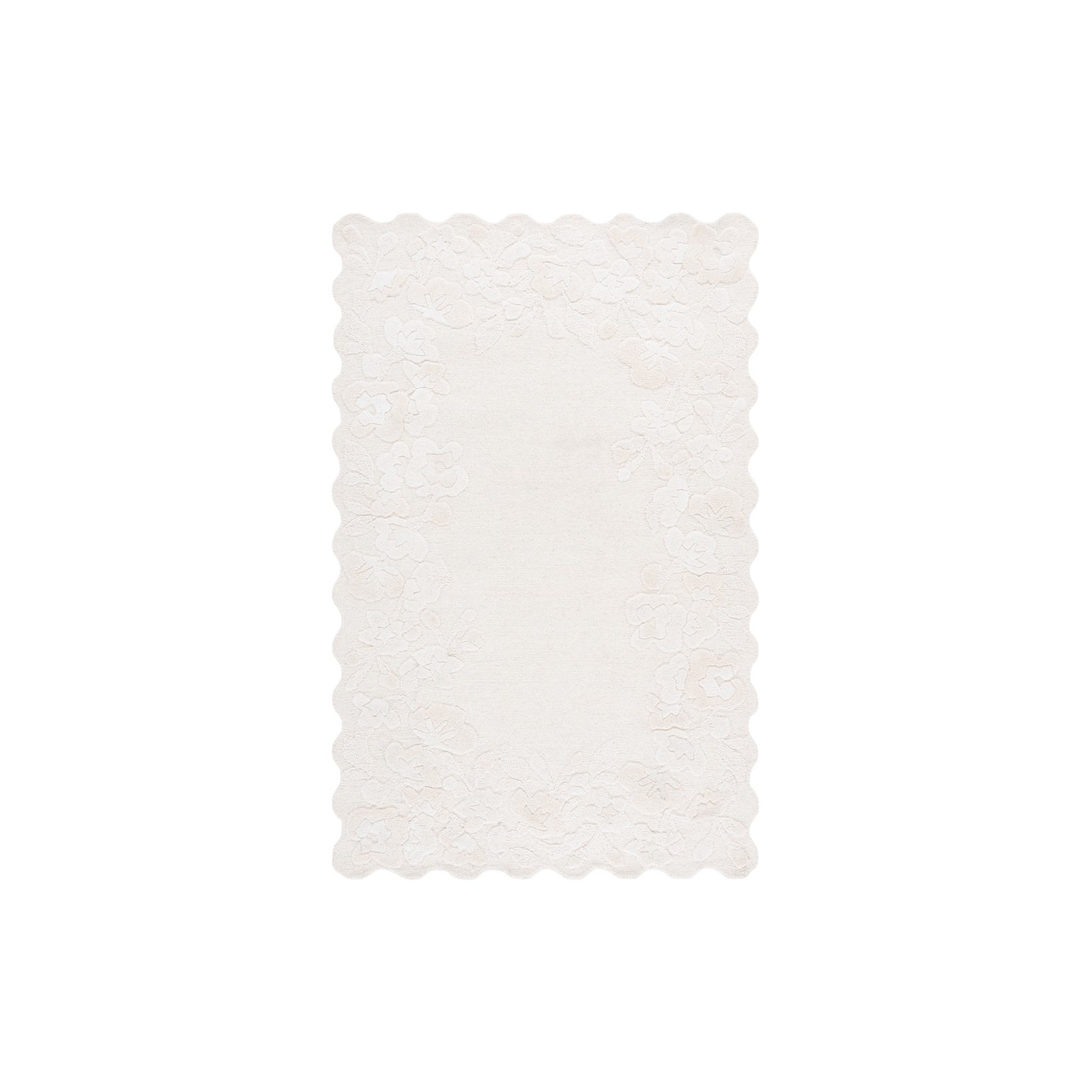 Jardin Hand Tufted Wool;Cotton Floral Indoor Rug, Rectangle 9' x 12'