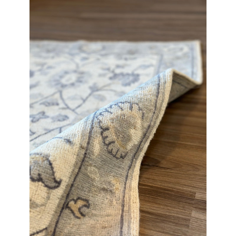 Tiny Knots Wool Oriental Area Rug in Currituck Ivory