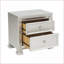 Table de chevet 2 tiroirs Modern Silver