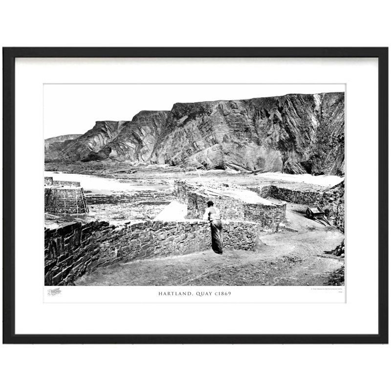 Hartland, Quay C1869 - Single Picture Frame Print, 60cm H x 80cm W x 2.3cm D